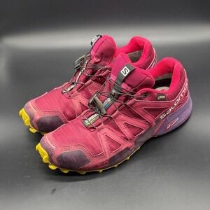 Salomon Speedcross 4 GTX Gore Tex Trail Running Shoes Women's 9.5 Pink Purple